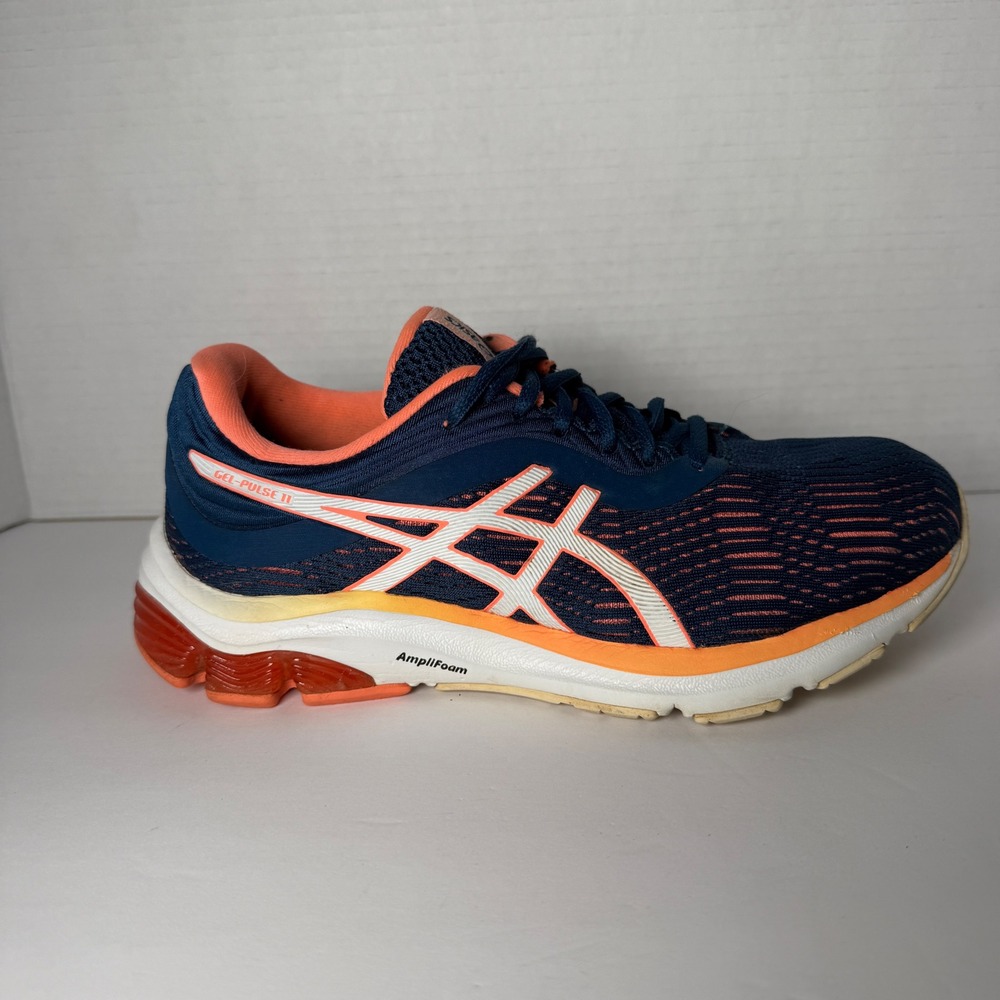 ASICS‎ Gel Pulse 11 Women's Running Shoes Navy Coral White Size 6.5